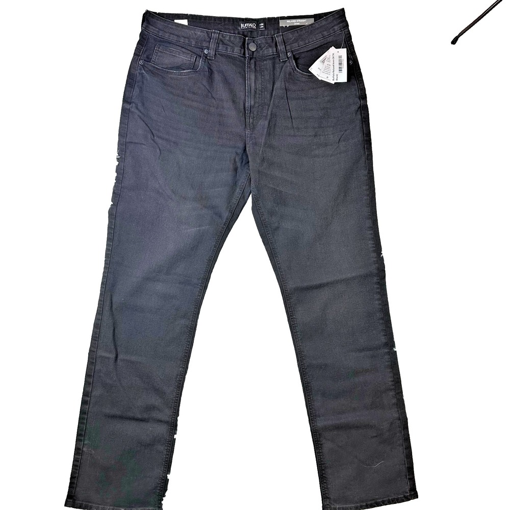 Buffalo David Bitton Driven Relaxed Straight Jeans Mens 36x34 Black Sanded NWT